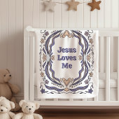 Jesus Loves Me Sherpa Blanket Christian Gift シェルパブランケット
