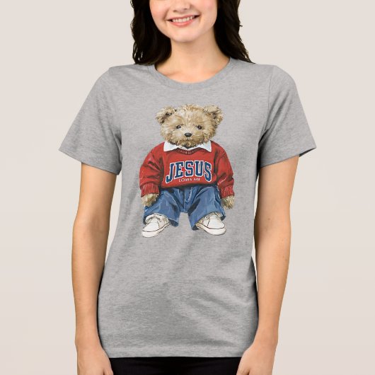 Jesus Loves Me, Teddy Bear トライブレンドＴシャツ (正面)