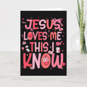 Jesus Loves Me This I Know God Religious Christian カード (正面)