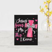 Jesus Loves Me This I Know God Religious Christian カード (黄色い花)
