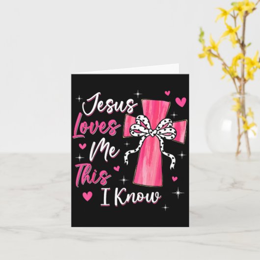 Jesus Loves Me This I Know God Religious Christian カード (黄色い花)