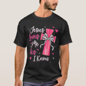 Jesus Loves Me This I Know God Religious Christian Tシャツ (正面)
