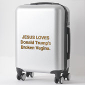 Jesus Loves Trump Hankamer Artjunkhaus Peace Comic シール (スーツケース)