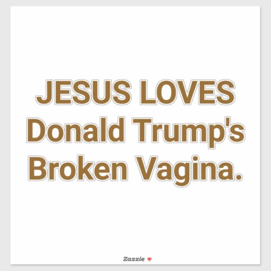 Jesus Loves Trump Hankamer Artjunkhaus Peace Comic シール (シート)