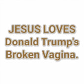 Jesus Loves Trump Hankamer Artjunkhaus Peace Comic シール (正面)