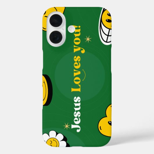 Jesus Loves YouスマイルかわいいiPhone / iPadケース Case-Mate iPhoneケース (裏面)