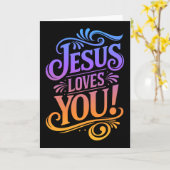 JESUS LOVES YOU! カード (黄色い花)