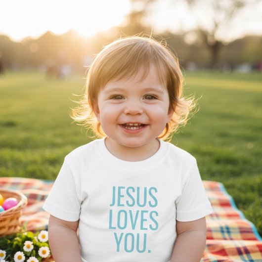 Jesus Loves You | キリスト教の幼児  ベビーTシャツ