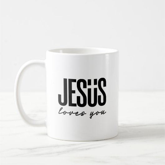 JESUS LOVES YOU | キリスト教 コーヒーマグカップ (左)