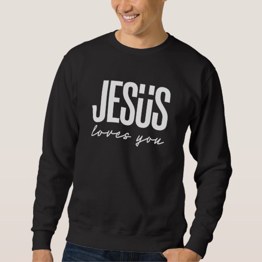JESUS LOVES YOU | キリスト教 スウェットシャツ (正面)