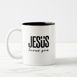 JESUS LOVES YOU | キリスト教 ツートーンマグカップ
