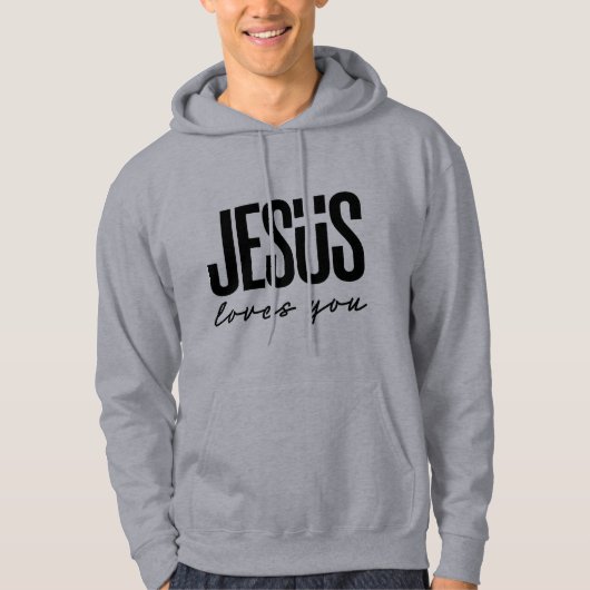 JESUS LOVES YOU | キリスト教 パーカ (正面)