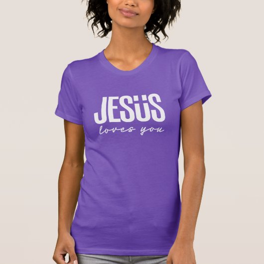 JESUS LOVES YOU | キリスト教 Tシャツ (正面)