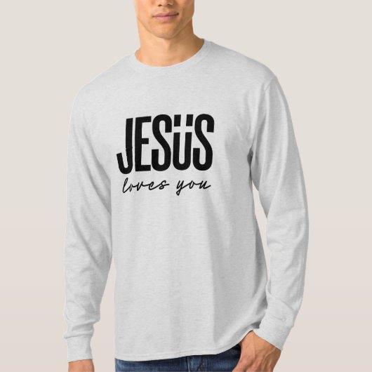 JESUS LOVES YOU | キリスト教 Tシャツ (正面)