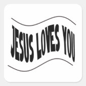 Jesus Loves You スクエアシール (正面)