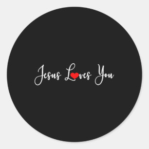 Jesus Loves You – 宗教クリスチャン ラウンドシール
