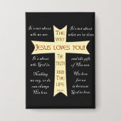 Jesus Loves You 缶バッジ (正面)