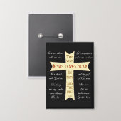 Jesus Loves You 缶バッジ (正面/裏面)