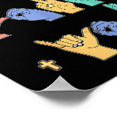 Jesus Loves You Asl Christian Jesus Toddler I Sign ポスター (角)