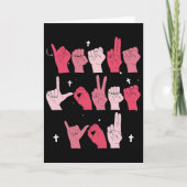 Jesus Loves You Asl Sign Language Christian Valent カード (正面)
