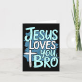 Jesus Loves You Bro Christian Religious カード (正面)
