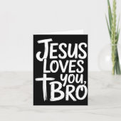 Jesus Loves You Bro Christian Religious カード (正面)