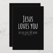 Jesus Loves You But He Loves Me More Playful Relig シーズンカード (正面/裏面)