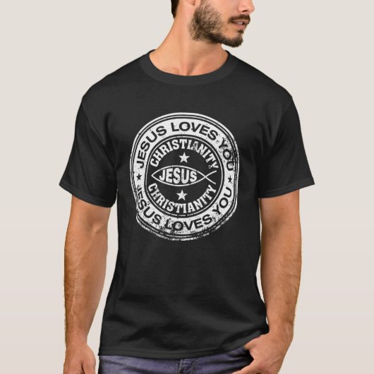 Jesus Loves You Christian Christianity Christ God  Tシャツ (正面)