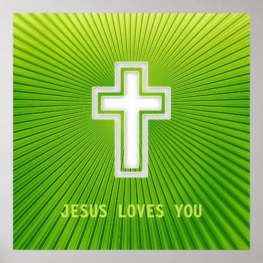 JESUS LOVES YOU - Christian Poster ポスター (正面)