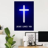 JESUS LOVES YOU - Christian Poster ポスター (ホームオフィス)