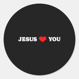 Jesus Loves You - Christian Religious ラウンドシール