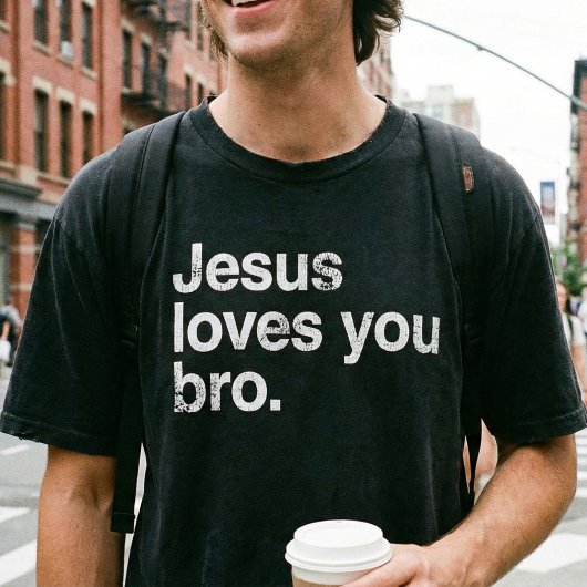 Jesus loves you, my brother. Christian believer. Tシャツ