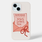 Jesus loves you phone case Case-Mate iPhoneケース (裏面)