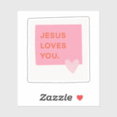 Jesus Loves You Polaroid Sticker シール (シート)