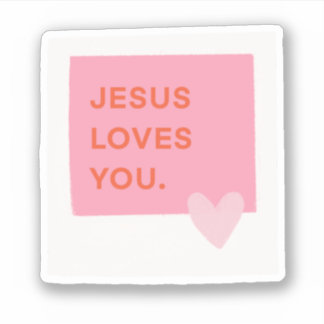 Jesus Loves You Polaroid Sticker シール
