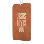 Jesus Loves You Rustic Christian Encouragement カーエアーフレッシュナー (左)