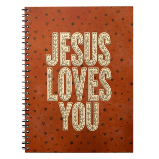 Jesus Loves You Rustic Christian Encouragement ノートブック (正面)
