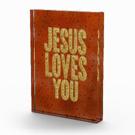 Jesus Loves You Rustic Christian Encouragement フォトブロック