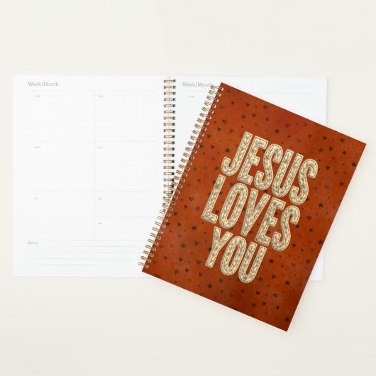 Jesus Loves You Rustic Christian Encouragement プランナー手帳 (ディスプレー)