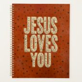 Jesus Loves You Rustic Christian Encouragement プランナー手帳 (正面)
