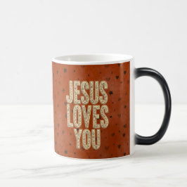 Jesus Loves You Rustic Christian Encouragement モーフィングマグカップ