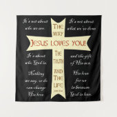 Jesus Loves You wall art タペストリー (正面)