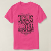 Jesus Loves You White Tシャツ (デザイン正面)