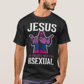 Jesus Made Me Bisexual Christian Bisexual Pride Fl Tシャツ (正面)
