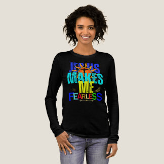 “Jesus Makes Me Fearless – Faith Over Fear Christ. トライブレンドＴシャツ