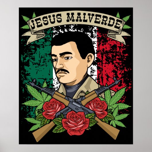 Jesus Malverde Gift Women & Men Jesus Malverde ポスター (正面)