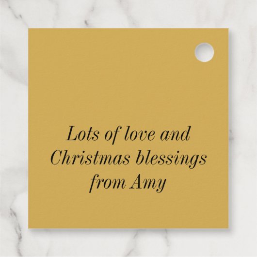 Jesus manger Nativity フェイバータグ (裏面)