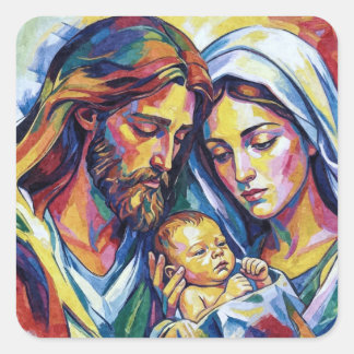Jésus Marie et Joseph スクエアシール