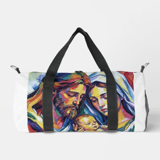 Jésus Marie et Joseph huile expressionniste ダッフルバッグ (正面)