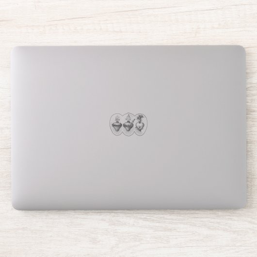 Jesus Mary and Joseph Hearts Vinyl Decal Sticker シール (コンピューター)